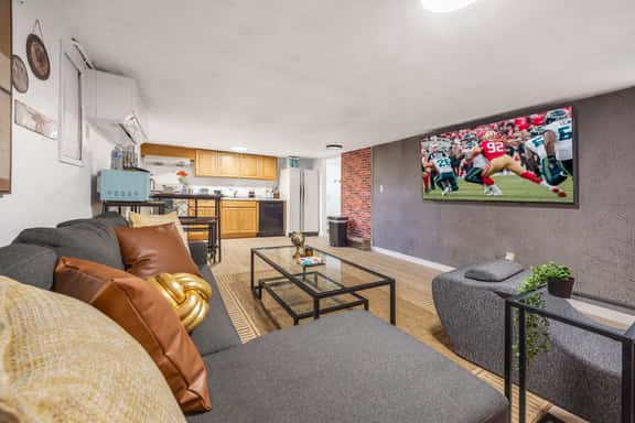 Modern 2BR Basement • Near LRT • Parking - Image 1